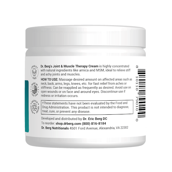 Dr. Berg Joint and muscle therapy cream directions
